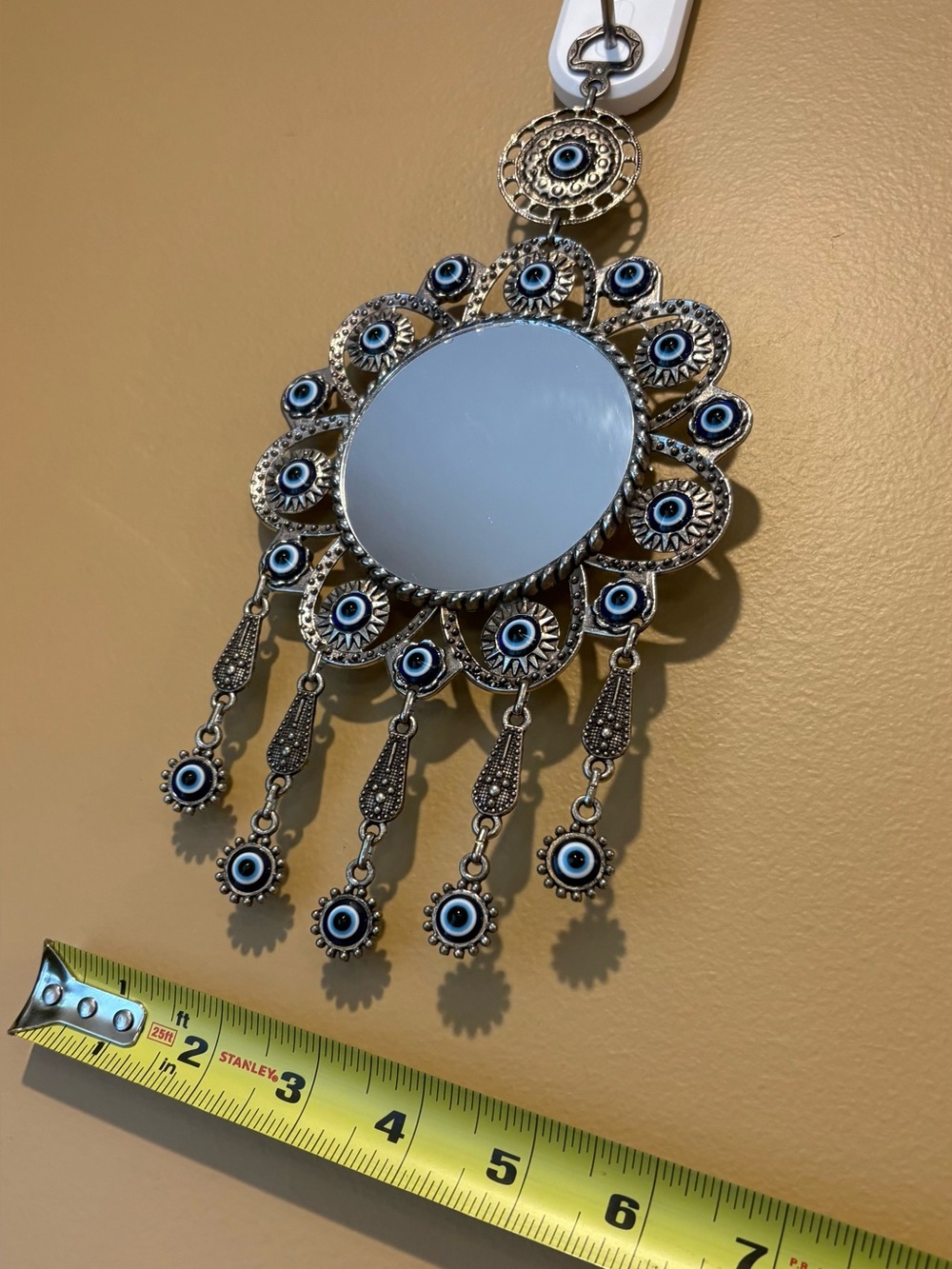Antique Silver Mirror Amulets Decorative Wall Accent - Picture 5 of 9